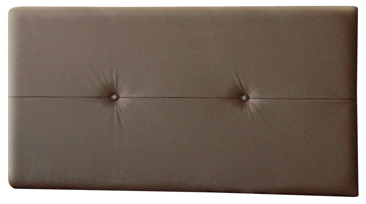 Cabezal tapizado de polipiel color chocolate de 110x55 cm.